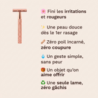 Les bénéfices du rasoir Clarté : irritations, poils incarnés, geste simple