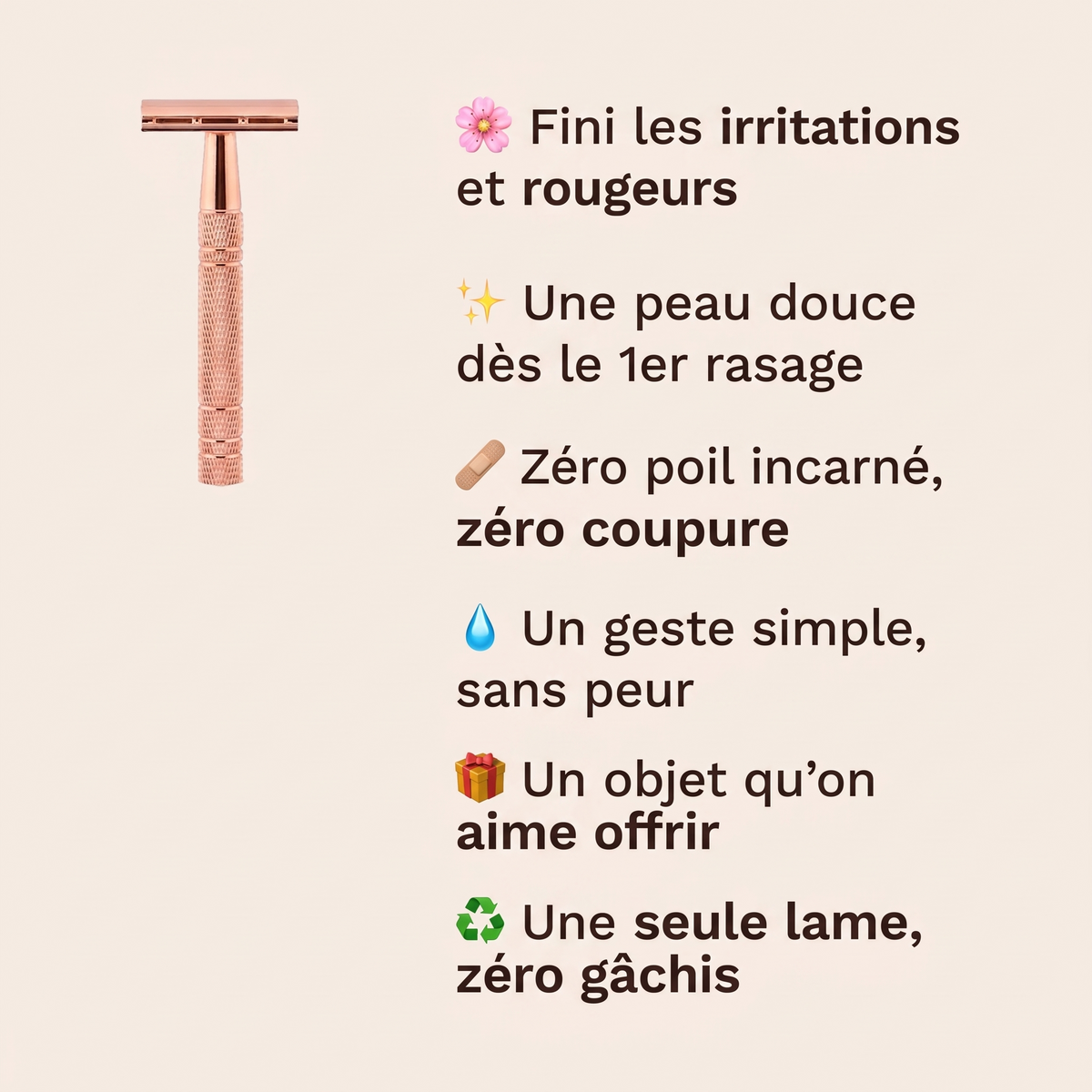 Les bénéfices du rasoir Clarté : irritations, poils incarnés, geste simple
